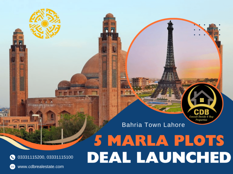 5 Marla Plots Deal Launched In Bahria Town Lahore Consult Decide Buy