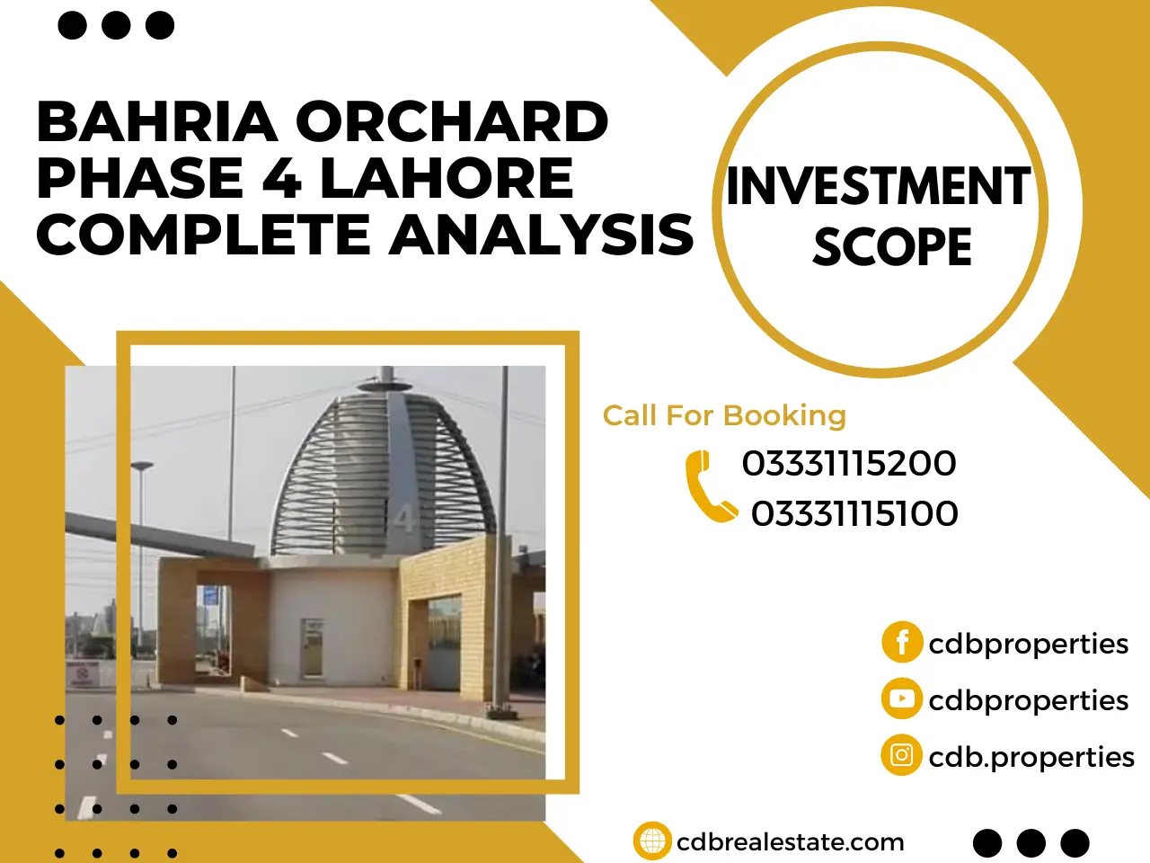 Bahria Orchard Phase 4 Investment Scope