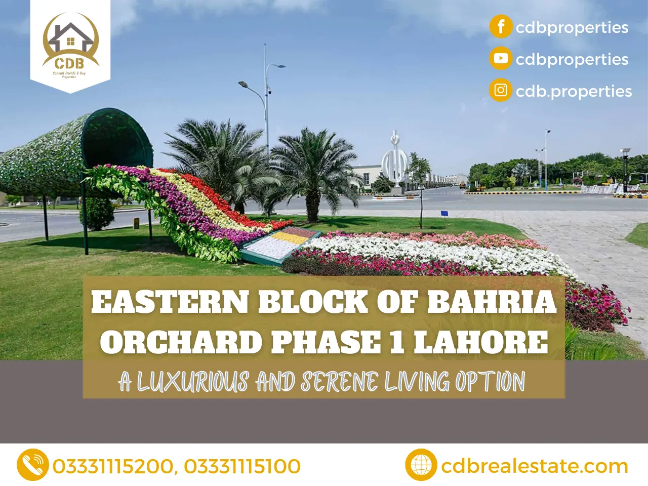 Eastern Block of Bahria Orchard Phase 1 Lahore