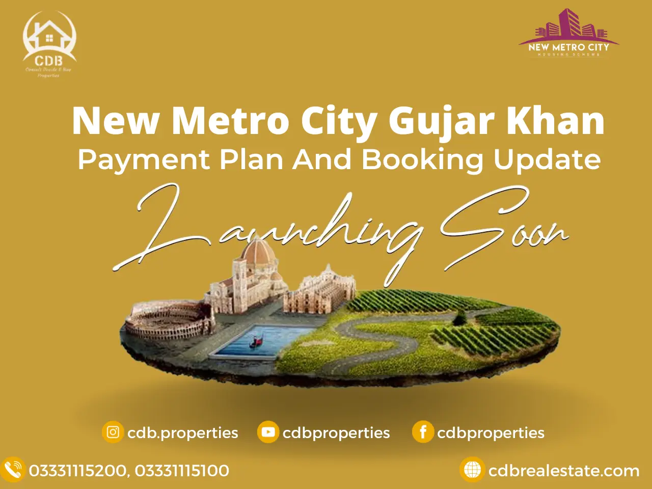 New Metro City Gujar Khan Payment Plan and Booking