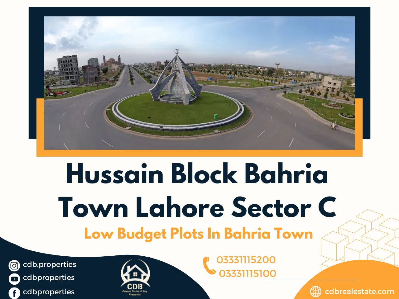 Hussain Block Bahria Town Lahore - Low Budget Plots In Bahria Town