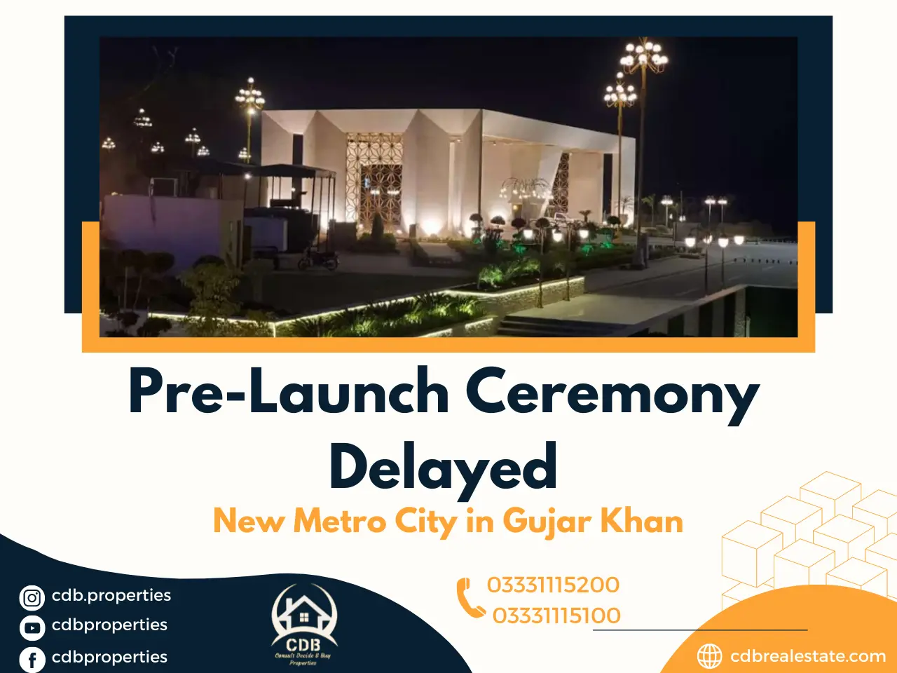 Pre Launch Ceremony Delayed New Metro City in Gujar Khan