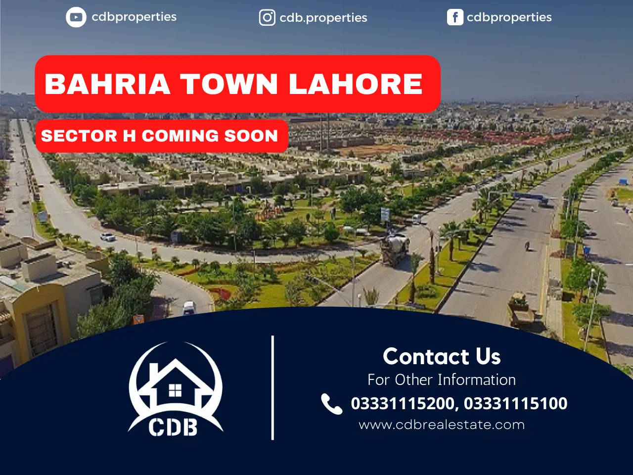 drone view of bahria town roads