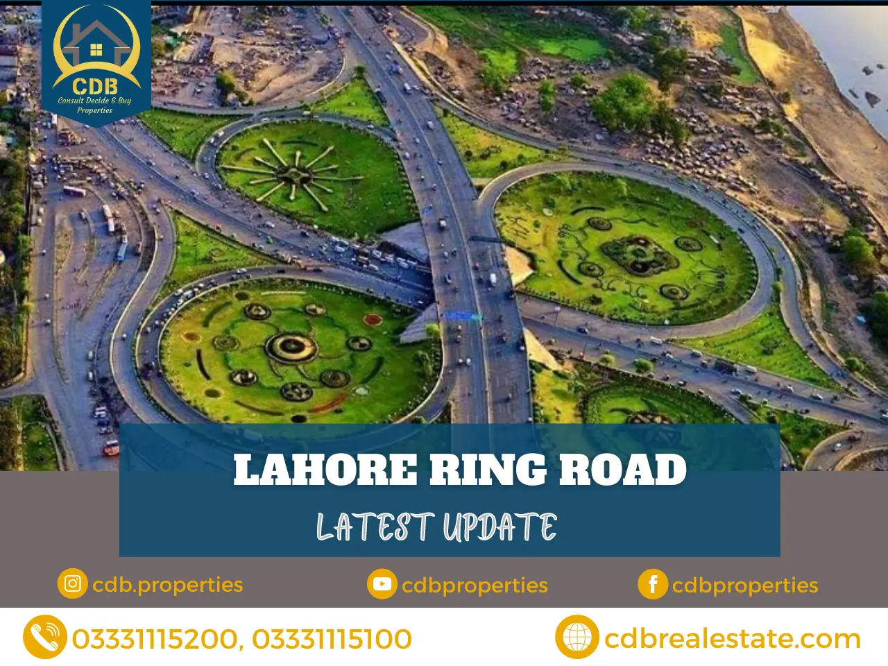 drone view of lahore ring road