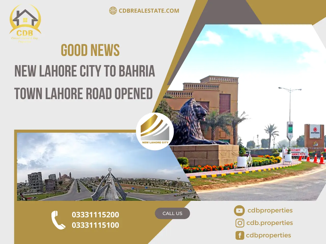 round about in bahria town and new Lahore city main entrance