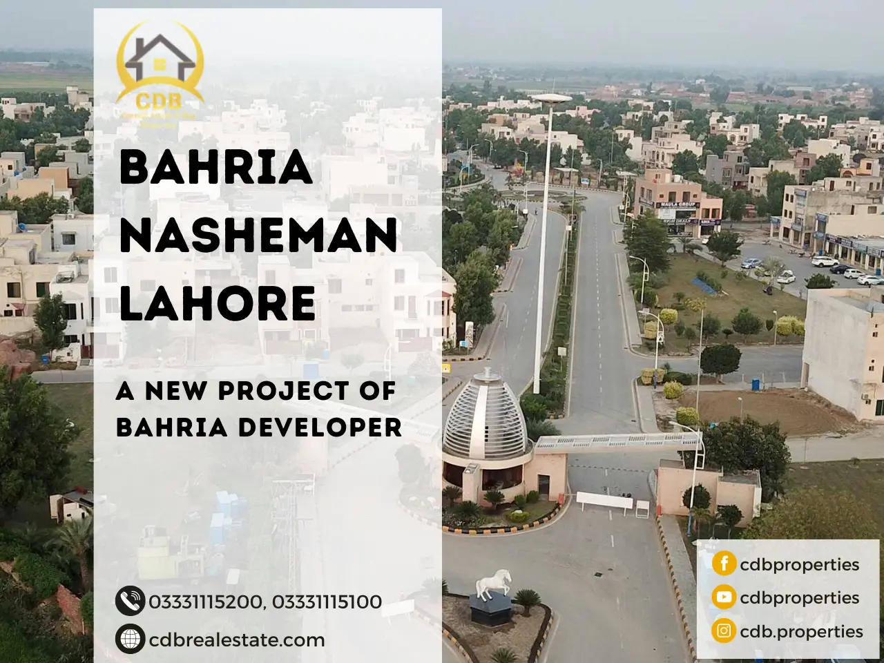 drone view of bahria nasheman lahore