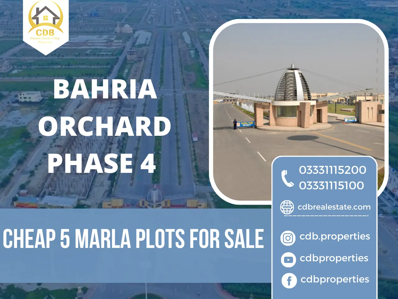 Cheap 5 Marla plots for sale in Bahria Orchard