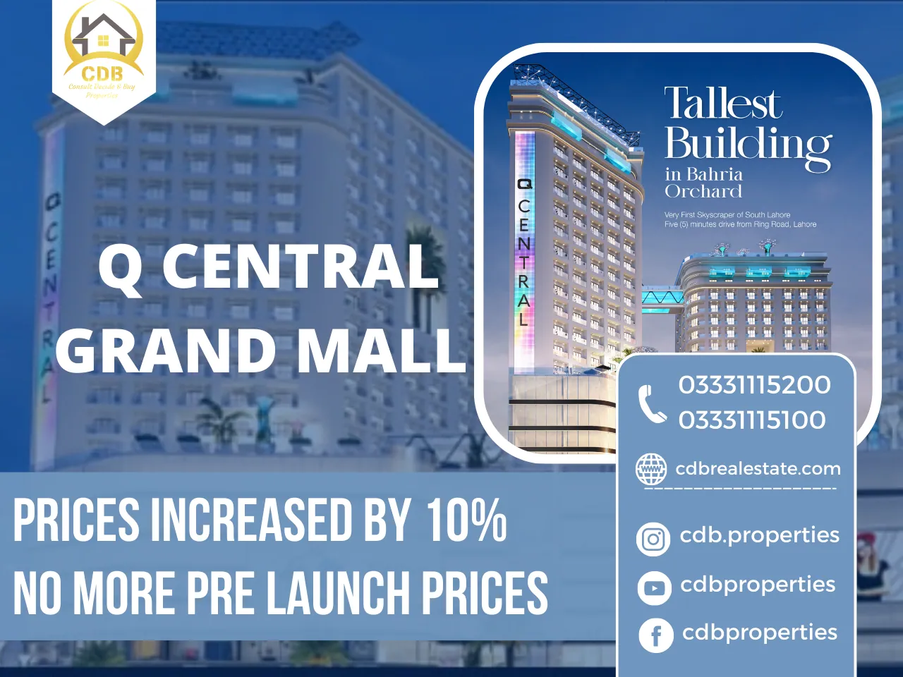 q central mall prices increased