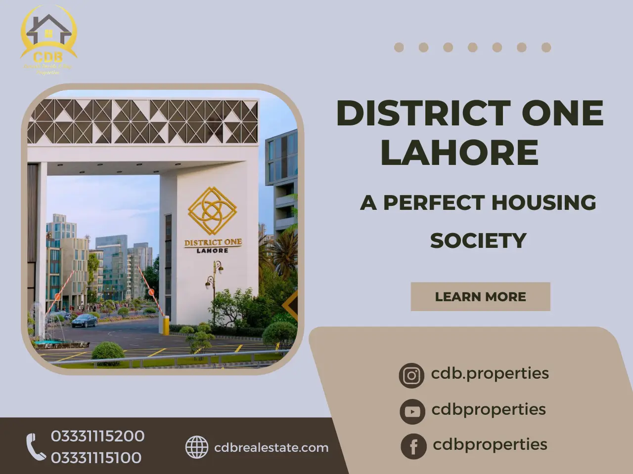 District One Lahore A Perfect Housing Society