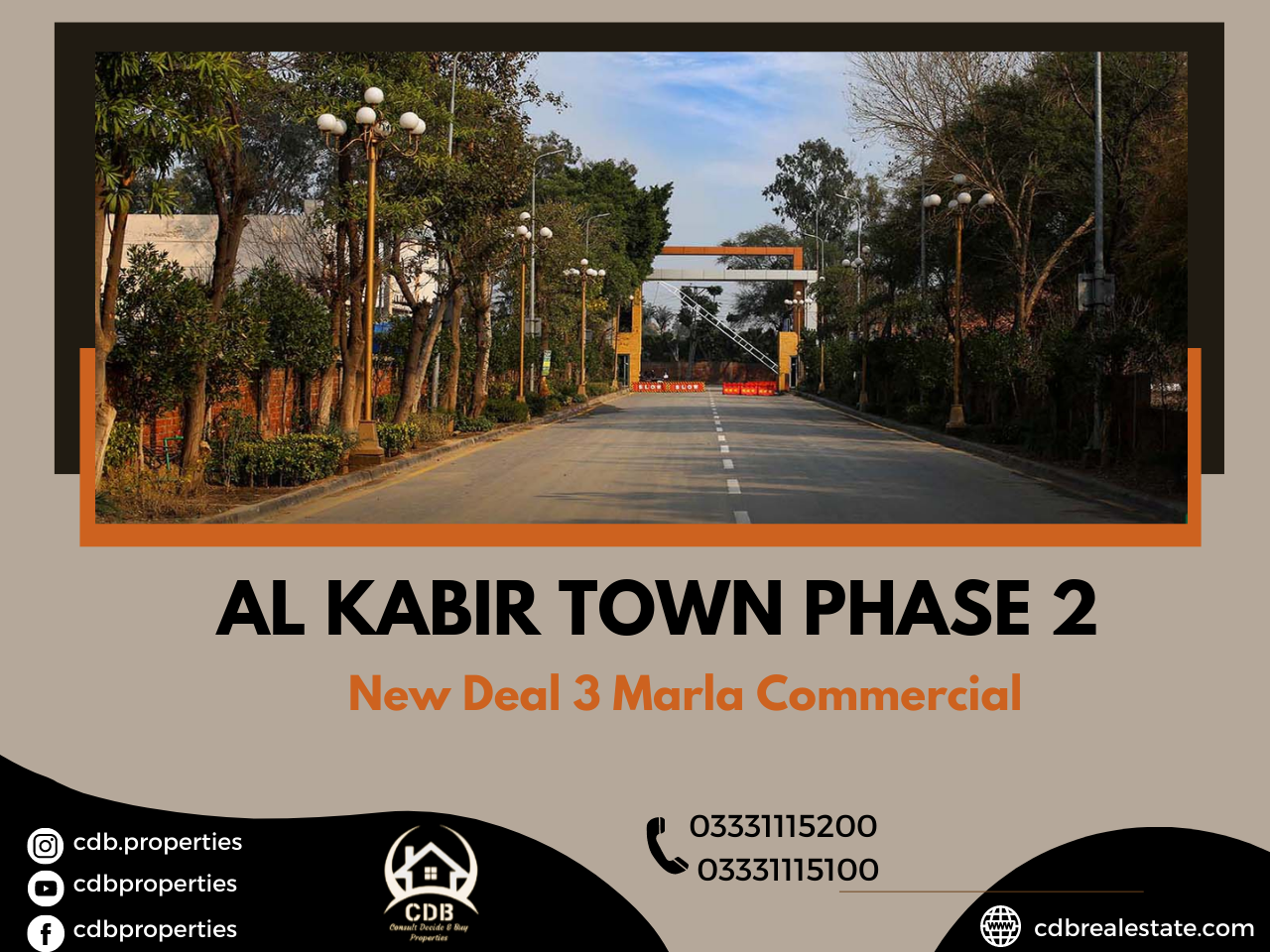 Al Kabir Town Phase 2 New 3 Marla Commercial Deal Launched