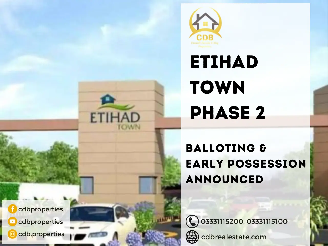 Etihad Town Phase 2 - Balloting & Early Possession Announced