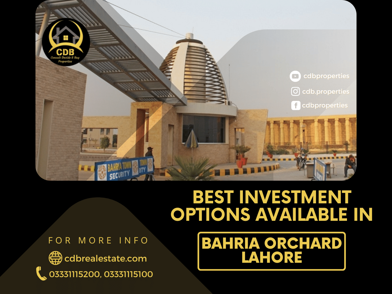 The Best Investment Options Available in Bahria Orchard Lahore