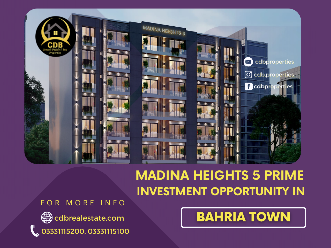 Madina Heights 5: Prime Investment Opportunity in Bahria Town