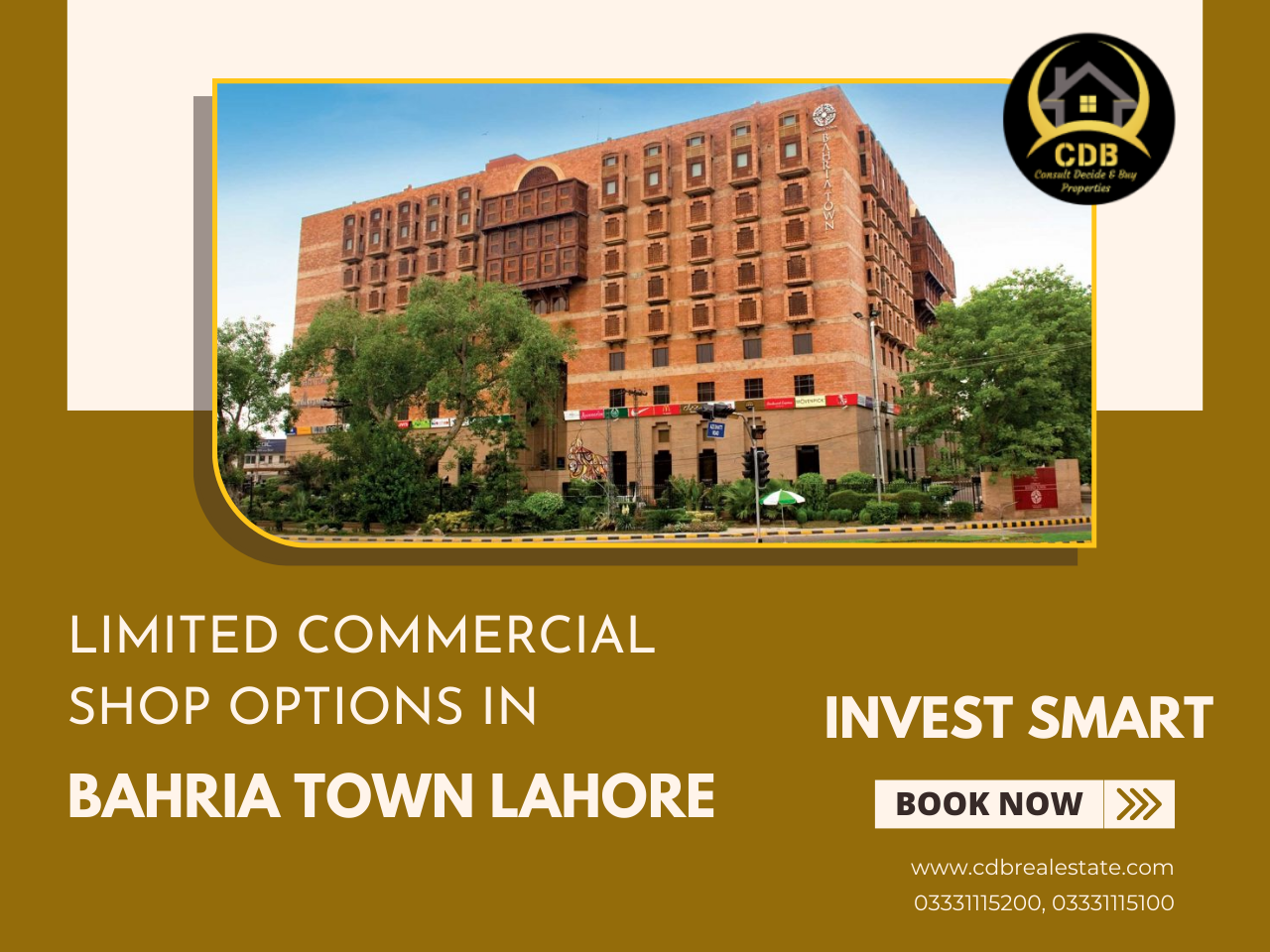 Limited Commercial Shop Options in Bahria Town Lahore