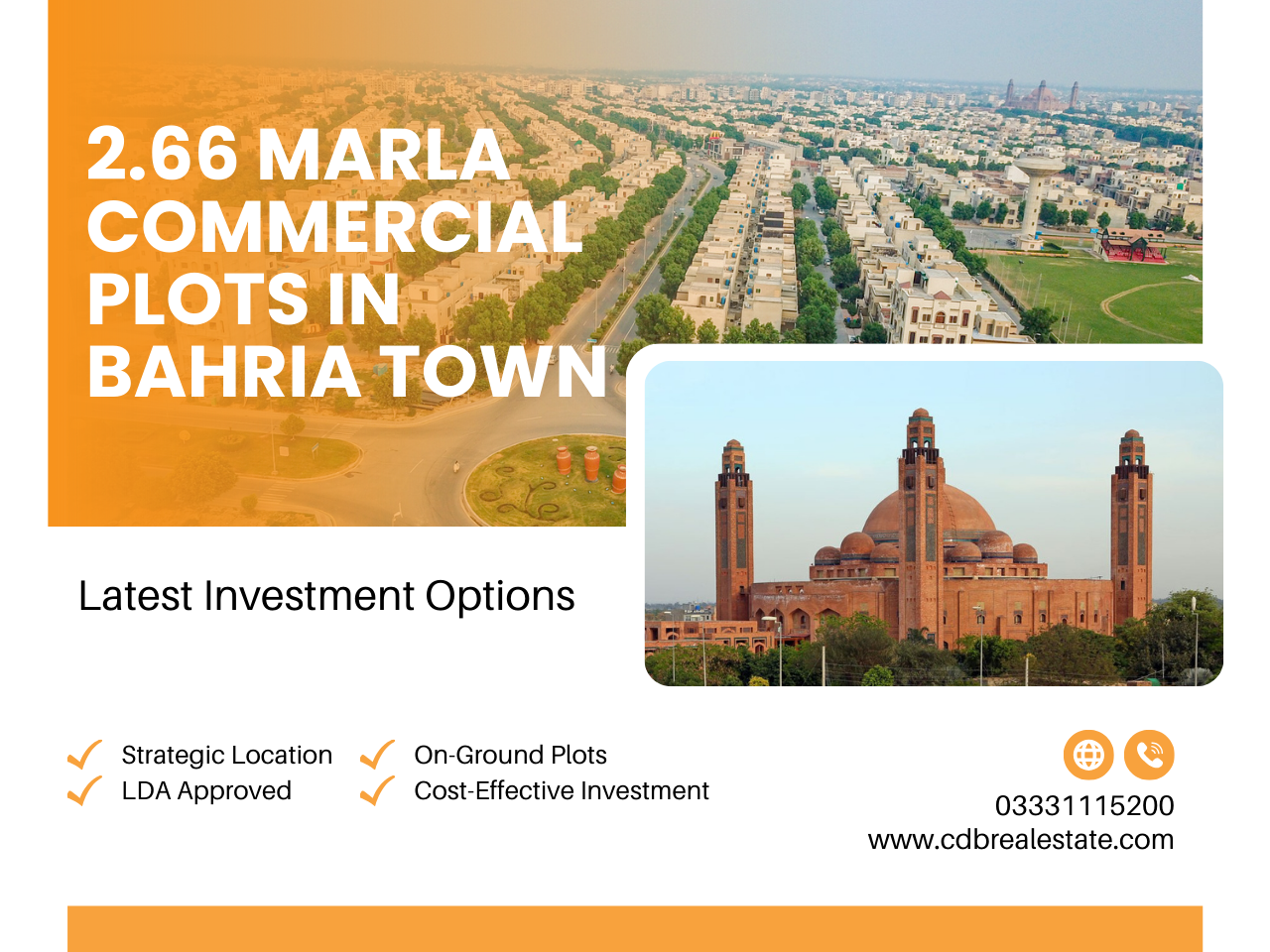 2.66 Marla Commercial Plots in Bahria Town