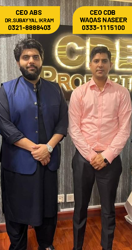 CEO CDB Properties, Waqas Naseer, with CEO ABS Developers Dr. Subayyal Ikram