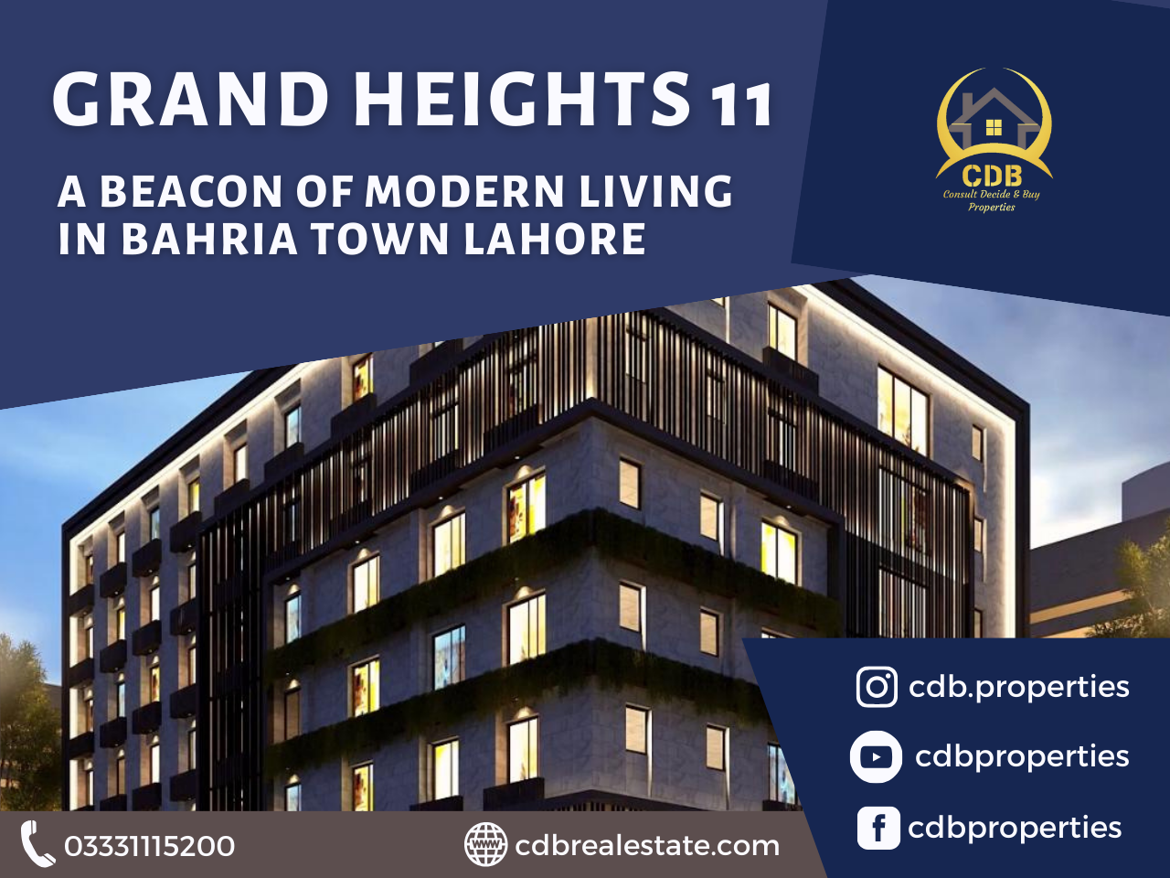Grand Heights 11: A Beacon of Modern Living in Bahria Town Lahore