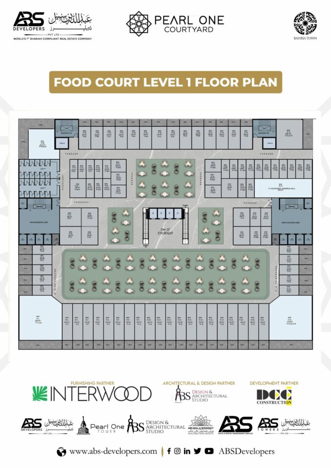 Pearl One Courtyard Food Court Floor Plan-1