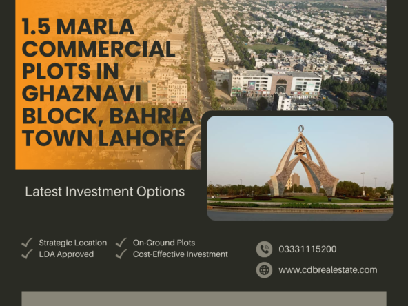 1.5 Marla Commercial Plots in Ghaznavi Block, Bahria Town Lahore