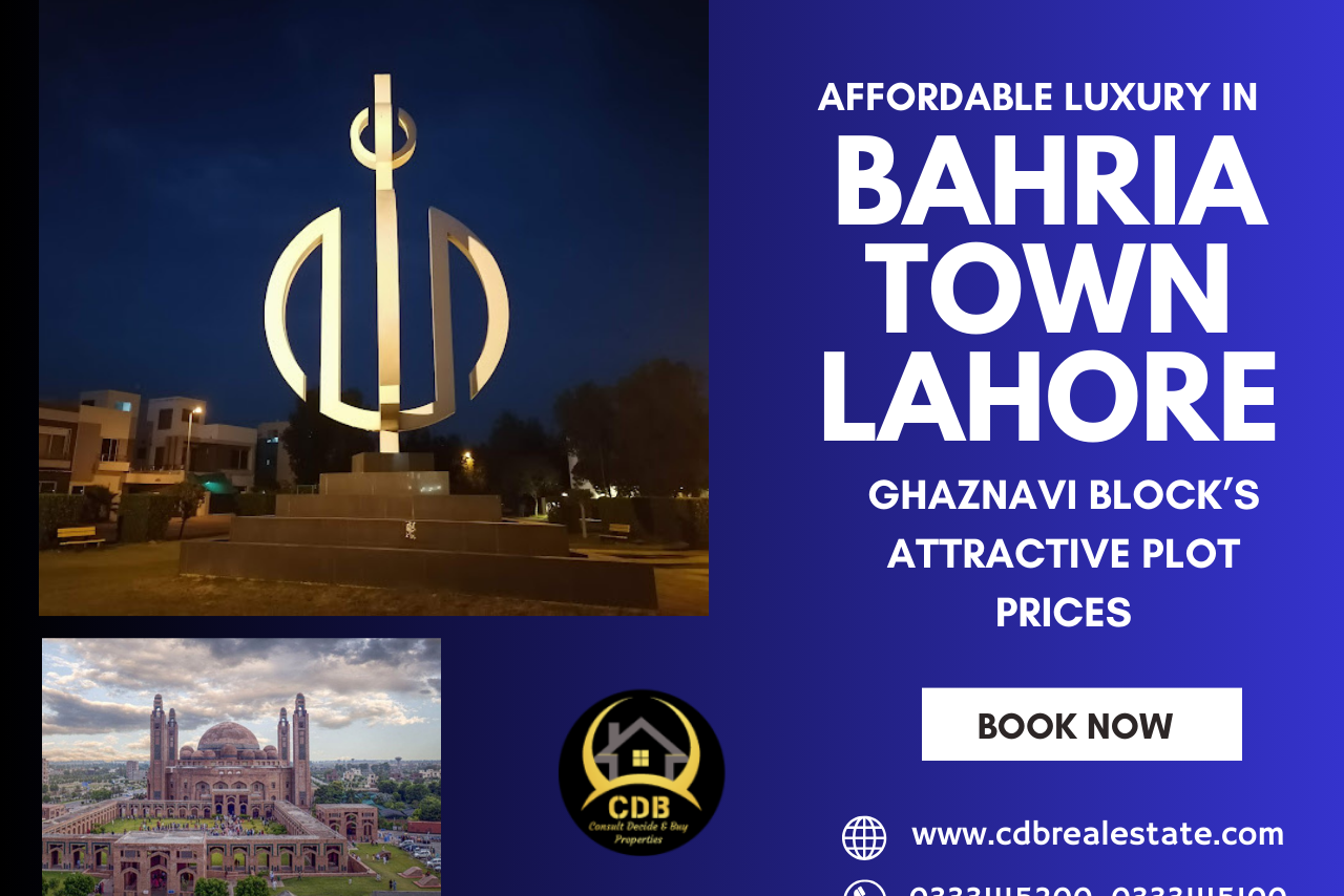 Affordable Luxury in Bahria Town Lahore Ghaznavi Block’s Attractive Plot Prices