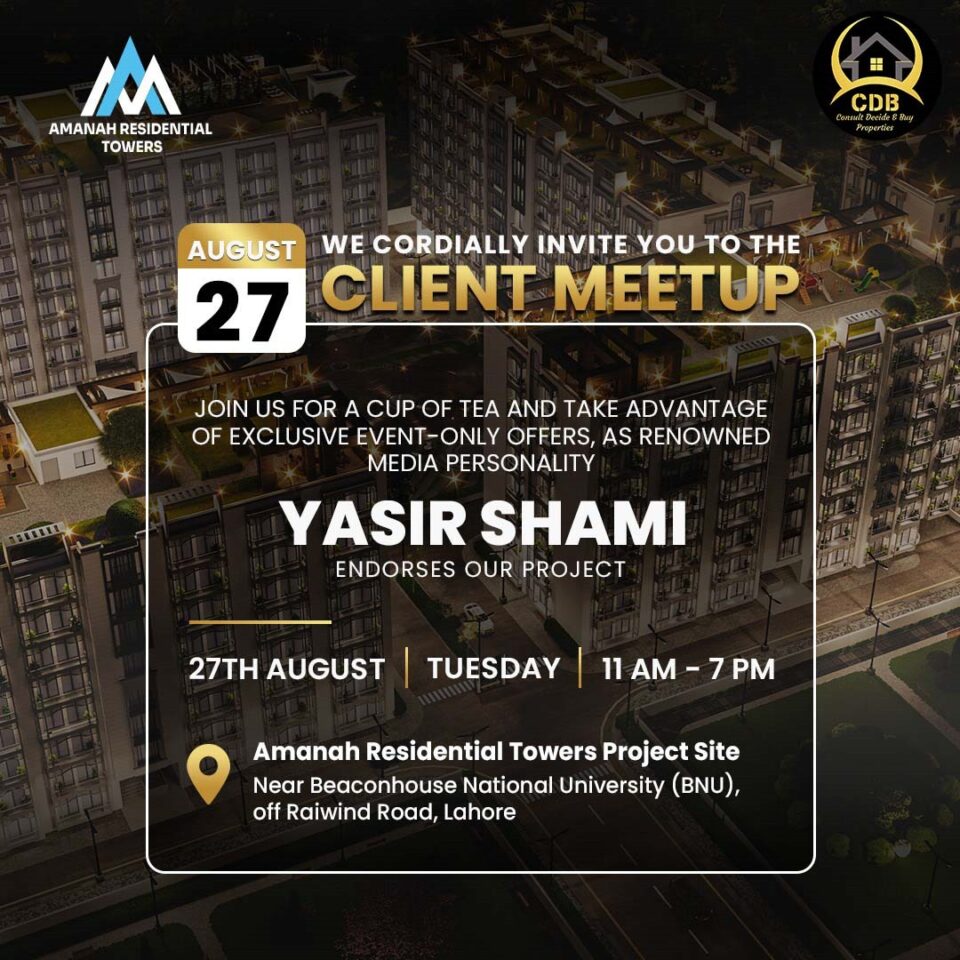 Amanah Residential Towers Meetup Plan With Yasir Shami