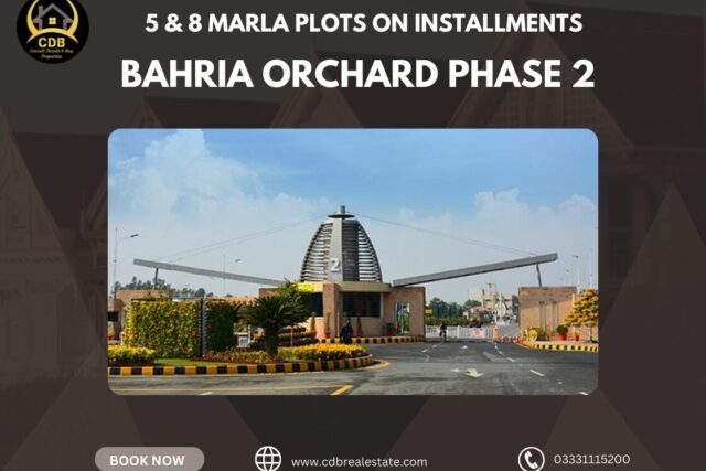 5 & 8 Marla Plots in Bahria Orchard Phase 2 on Installments Plan