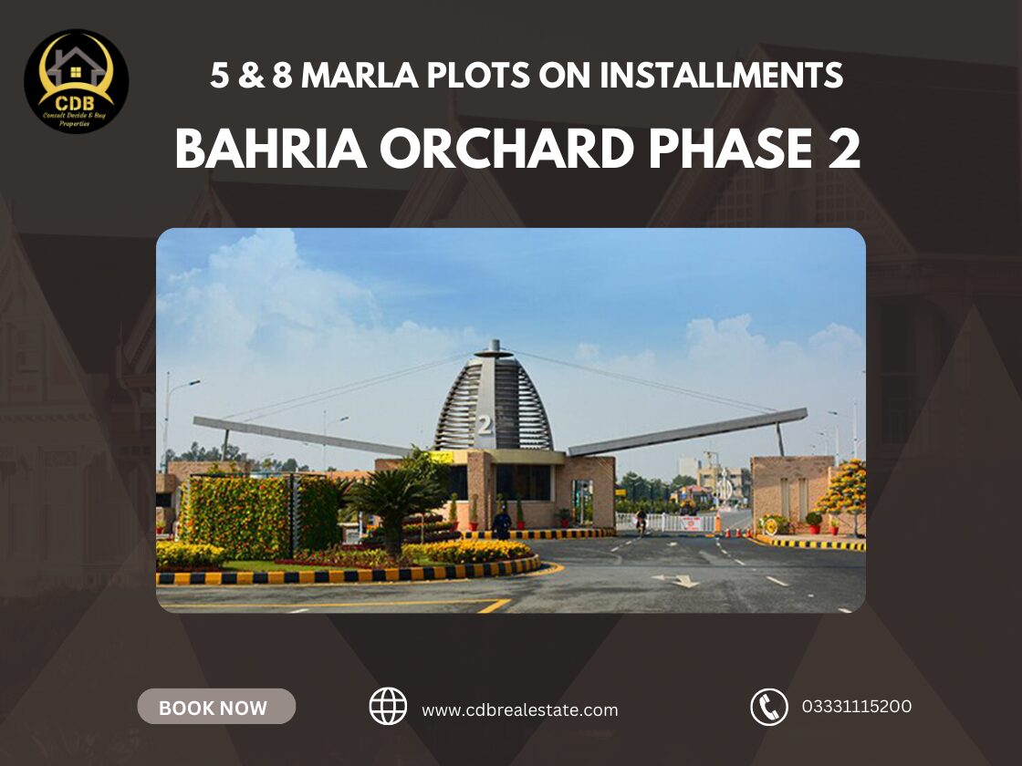 5 & 8 Marla Plots in Bahria Orchard Phase 2 on Installments Plan