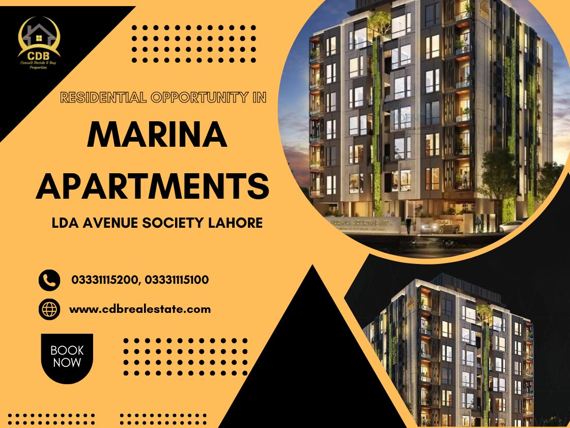 Residential Opportunity in Marina Apartments LDA Avenue Society Lahore