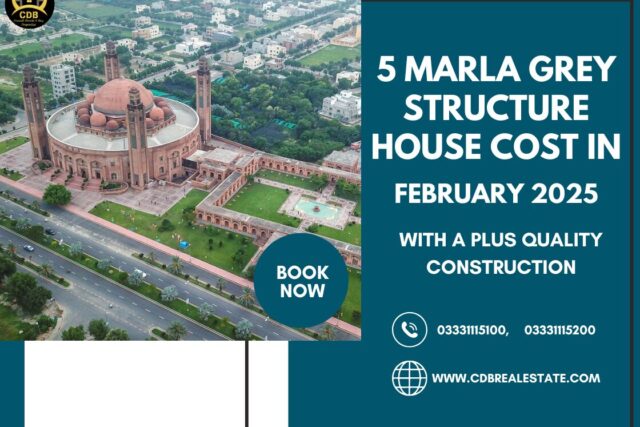 5 Marla Grey Structure House Cost in Bahria Town Lahore