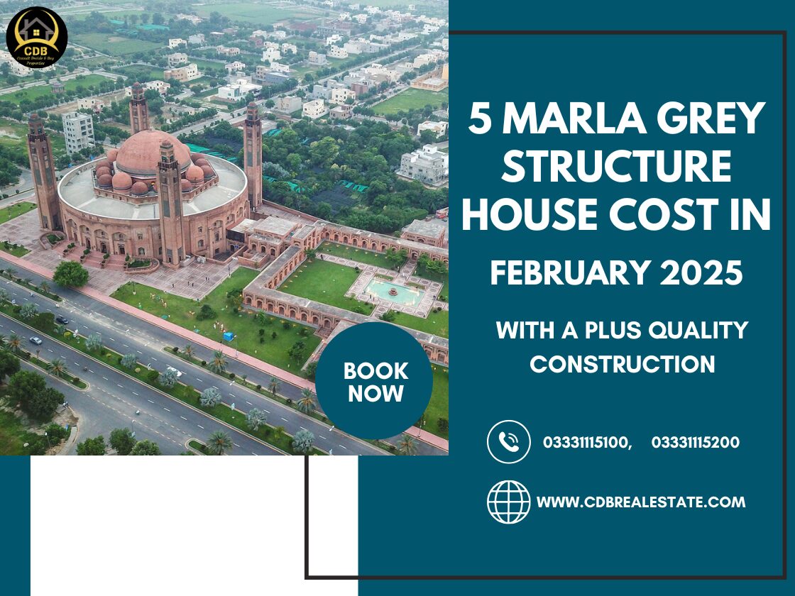 5 Marla Grey Structure House Cost in Bahria Town Lahore