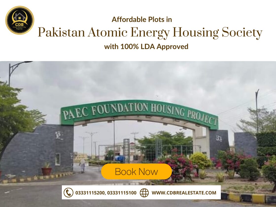 Affordable Plots in Pakistan Atomic Energy Housing Society with 100% LDA Approved