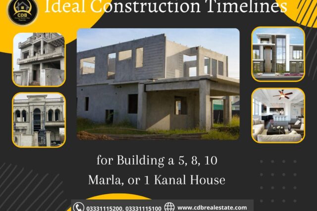 Ideal Construction Timelines for Building a 5, 8, 10 Marla, or 1 Kanal House