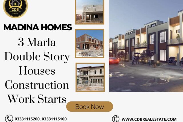 Madina Homes: 3 Marla Double Story Houses Construction Work Starts