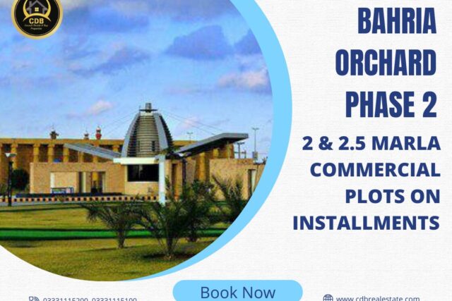 2 & 2.5 Marla Commercial Plots on Installments in Bahria Orchard Phase 2