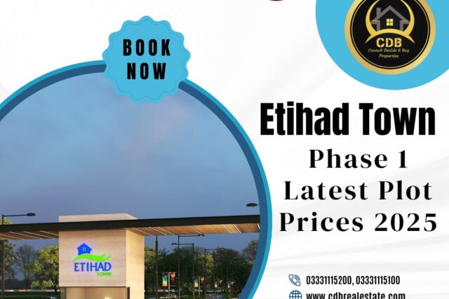 Etihad Town Phase 1 Latest Plot Prices 2025