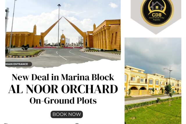 New Deal in Marina Block of Al Noor Orchard On-Ground Plots