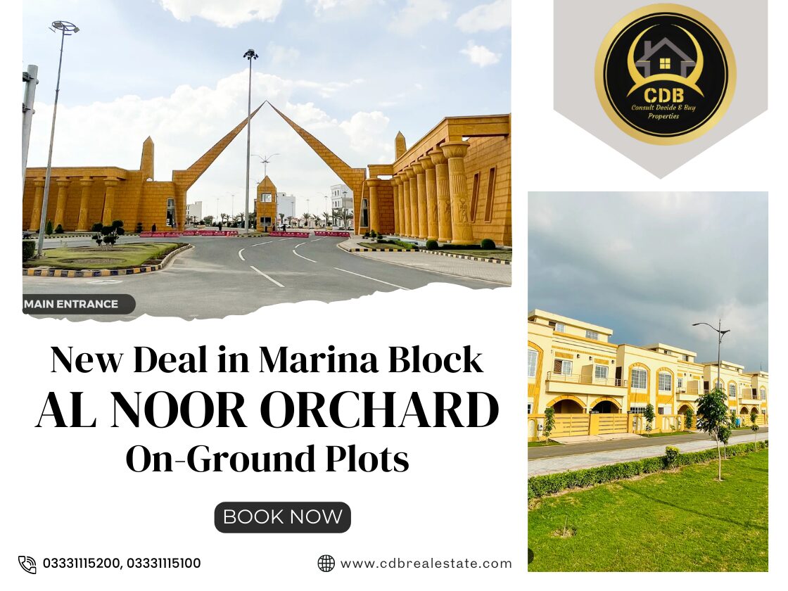 New Deal in Marina Block of Al Noor Orchard On-Ground Plots