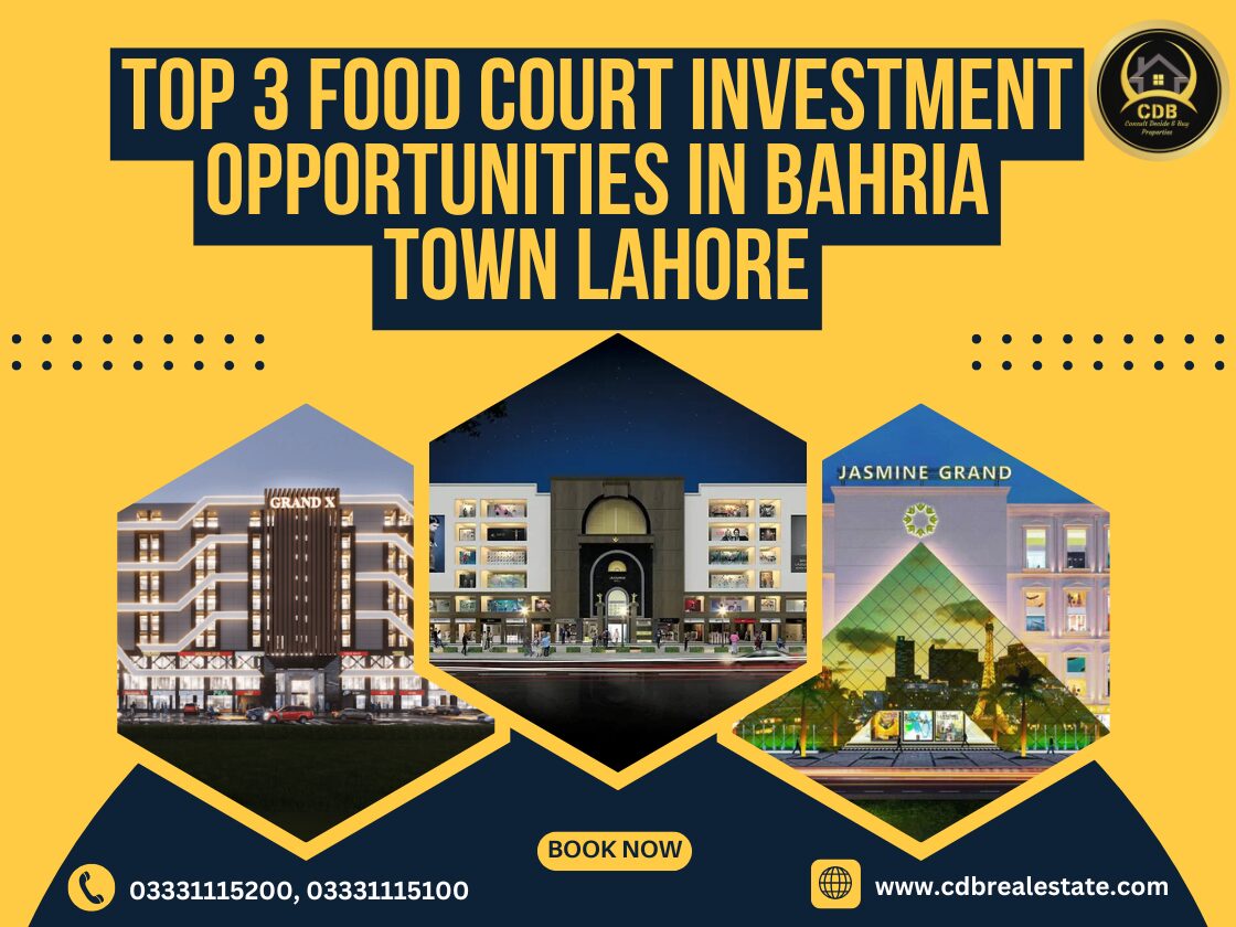 Top 3 Food Court Investment Opportunities in Bahria Town Lahore