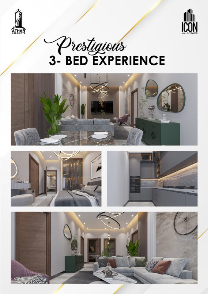 3-Bed Apartments in Icon Mall & Towers