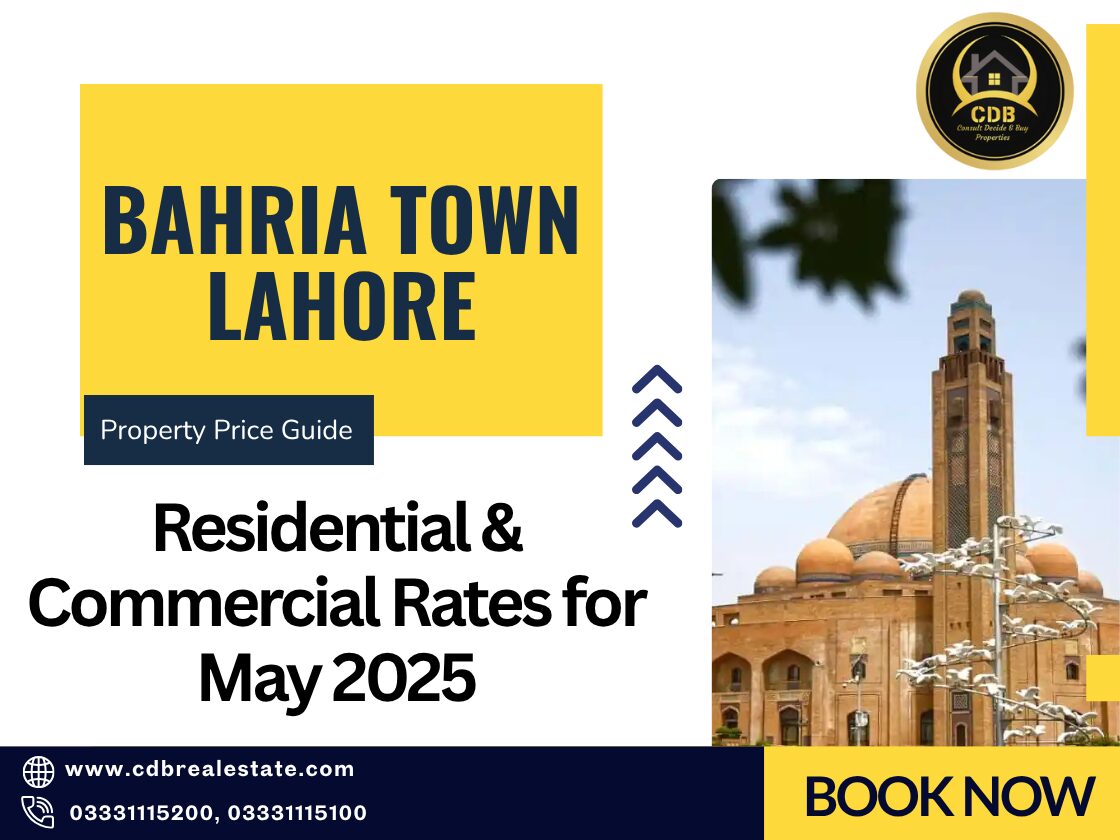 Bahria Town Lahore Property Price Guide – Residential & Commercial Rates for May 2025
