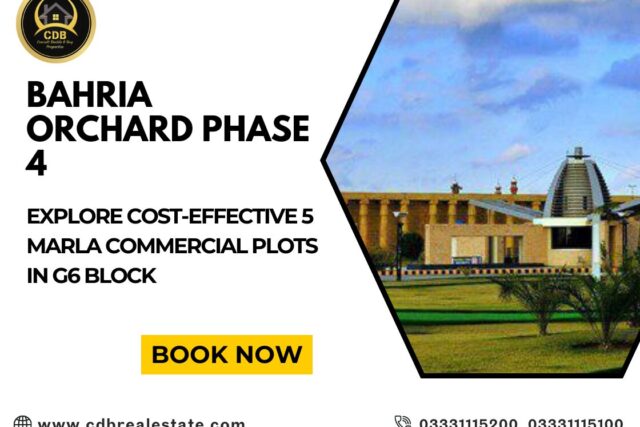 Explore Cost-Effective 5 Marla Commercial Plots in Bahria Orchard Phase 4 G6 Block