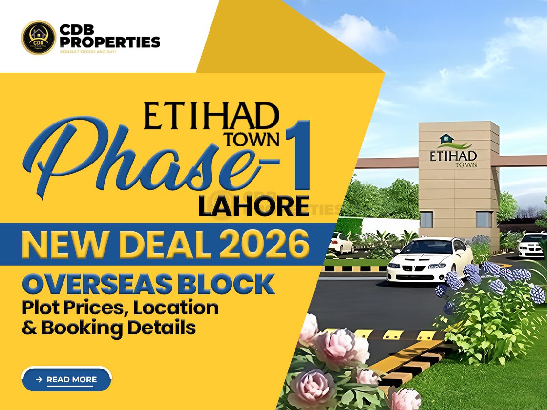 Etihad Town Phase 1 Lahore new deal